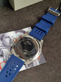 Guess Mens Multi Dial Watch with Silicone Strap, Blue, 44 mm, W1108G4