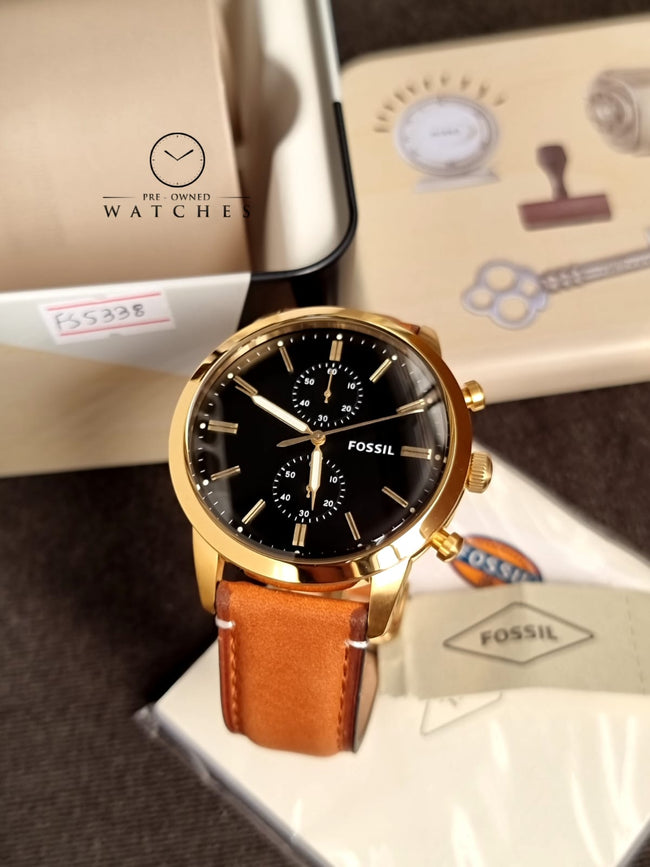 Fossil Townsman Analog Black Dial Men's Watch-FS5338 Main Image