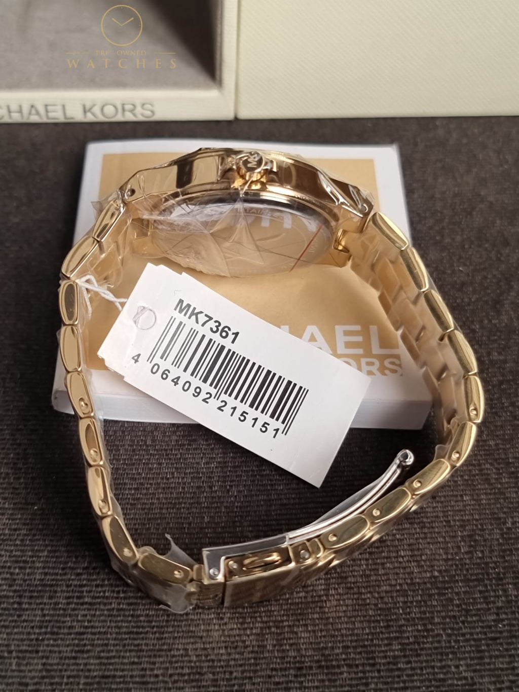 Michael Kors Women’s Quartz Gold Stainless Steel White Dial 37mm Watch MK7361