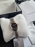 Gucci Women’s Analog Quartz Stainless Steel Swiss Made Black Dial 27mm Watch YA126512