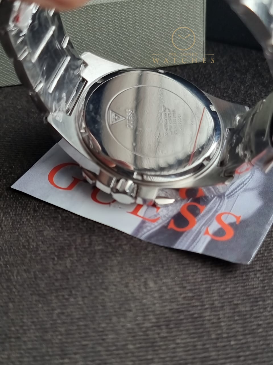 Guess Frontier Stainless Steel Crystal Dial Bracelet Watch W0799G1