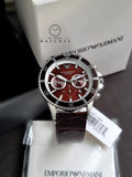 Emporio Armani Watch for Men, Chronograph Movement, Stainless Steel Watch AR11486