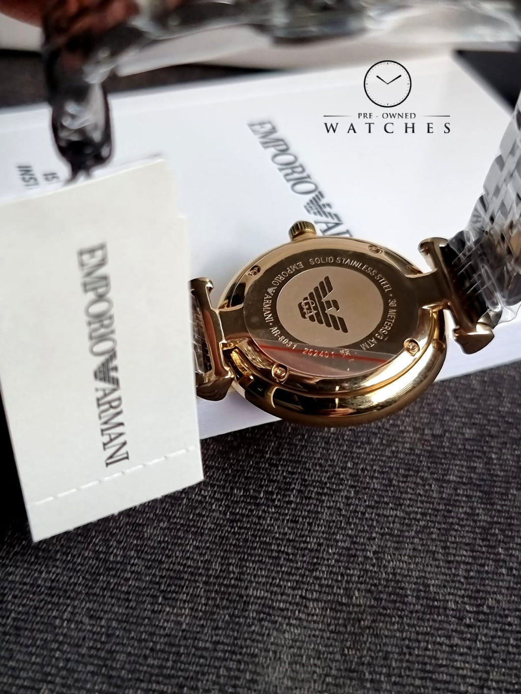 Emporio Armani AR8031 Women’s Analog Two Tone Stainless Steel White Dial 32mm Watch