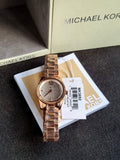 Michael Kors Women’s Quartz Rose Gold Stainless Steel Crystal Pave Dial 26mm Watch MK3692