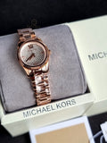 Michael Kors Women’s Quartz Rose Gold Stainless Steel Crystal Pave Dial 26mm Watch MK3692