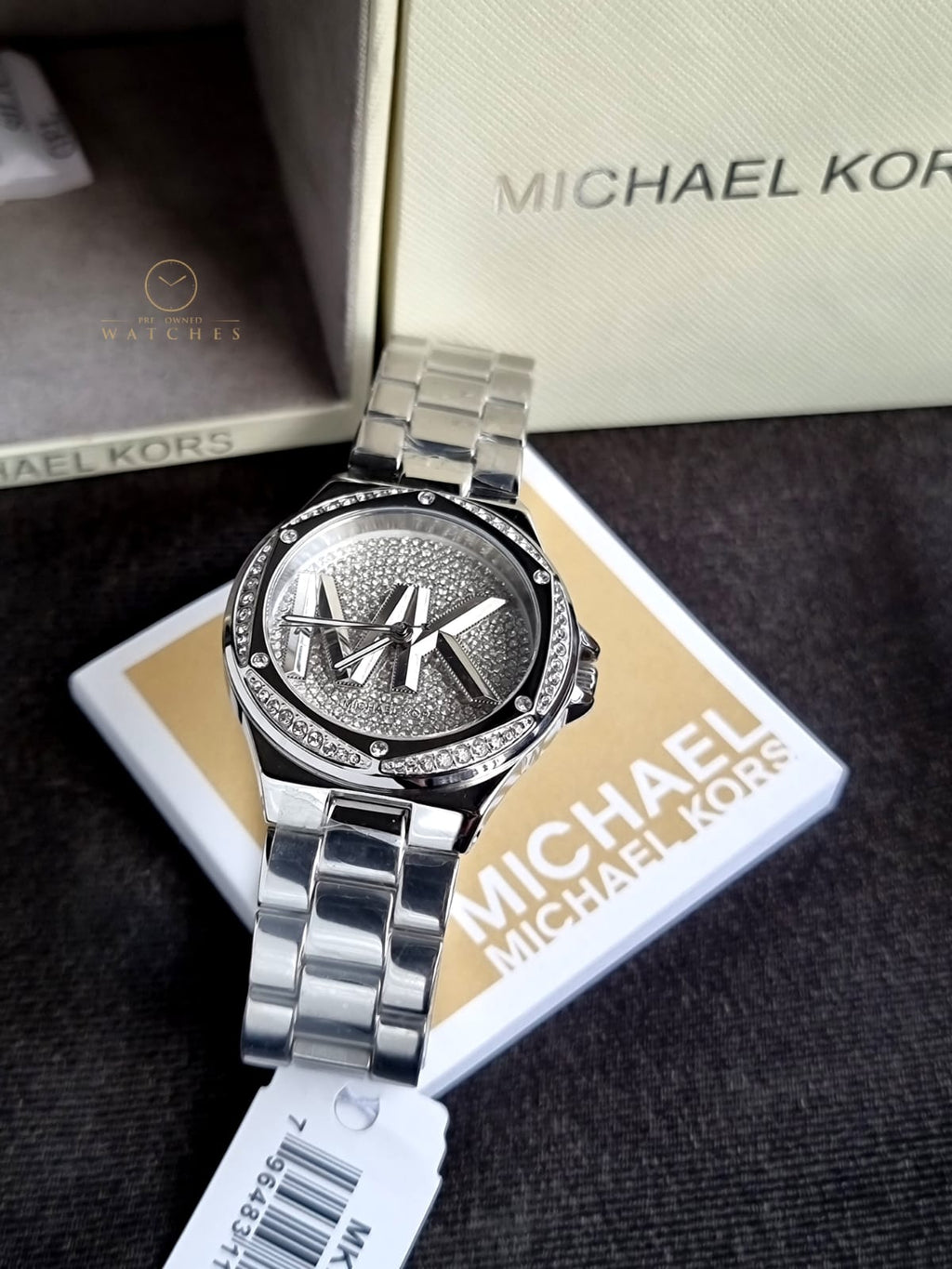 Michael Kors Women’s Quartz Stainless Steel Silver Dial 37mm Watch MK7234