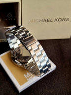 Michael Kors Women’s Quartz Stainless Steel Silver Dial 37mm Watch MK7234