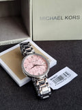 Michael Kors Women’s Quartz Silver Stainless Steel Pink Dial 38mm Watch MK4631
