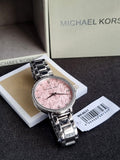 Michael Kors Women’s Quartz Silver Stainless Steel Pink Dial 38mm Watch MK4631