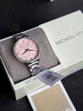 Michael Kors Women’s Quartz Silver Stainless Steel Pink Dial 38mm Watch MK4631