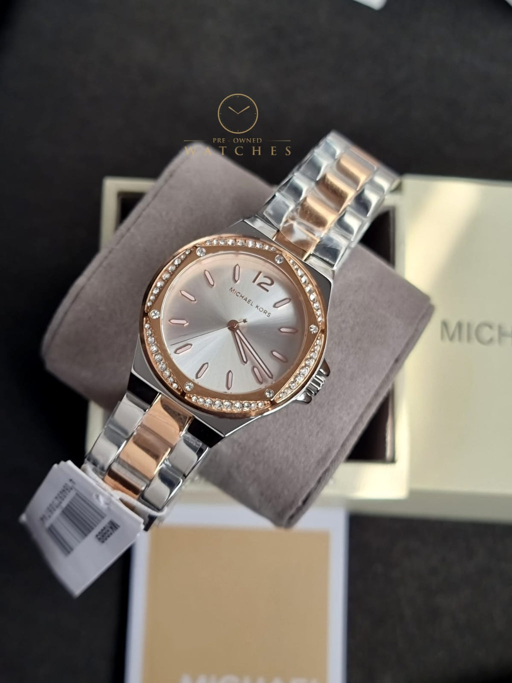 Michael Kors Women’s Quartz Two Tone Stainless Steel Silver Dial 37mm Watch MK6989