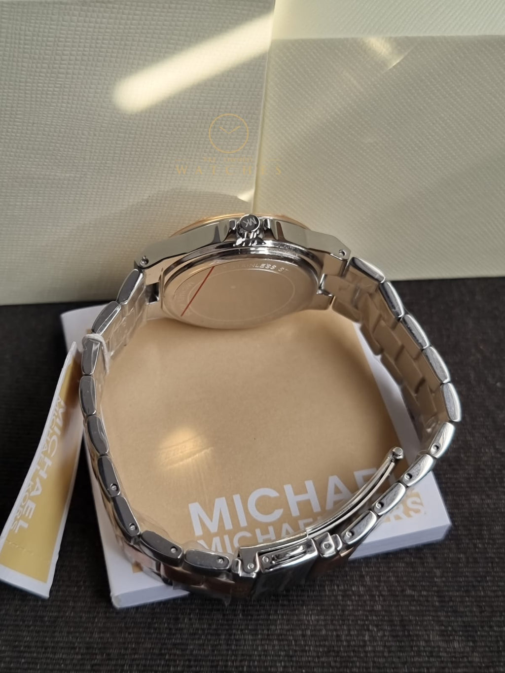 Michael Kors Women’s Quartz Two Tone Stainless Steel Silver Dial 37mm Watch MK6989