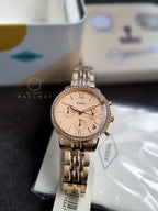 Fossil Stainless Steel Neutra Analog Gold Dial Women's Watch-Es5219