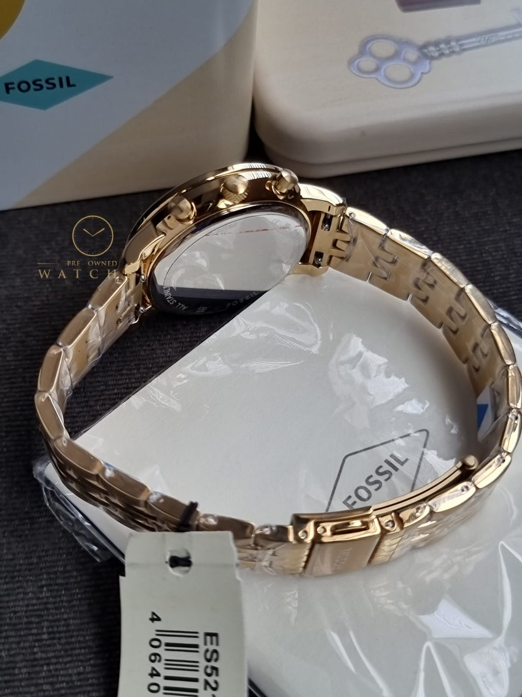 Fossil Stainless Steel Neutra Analog Gold Dial Women's Watch-Es5219