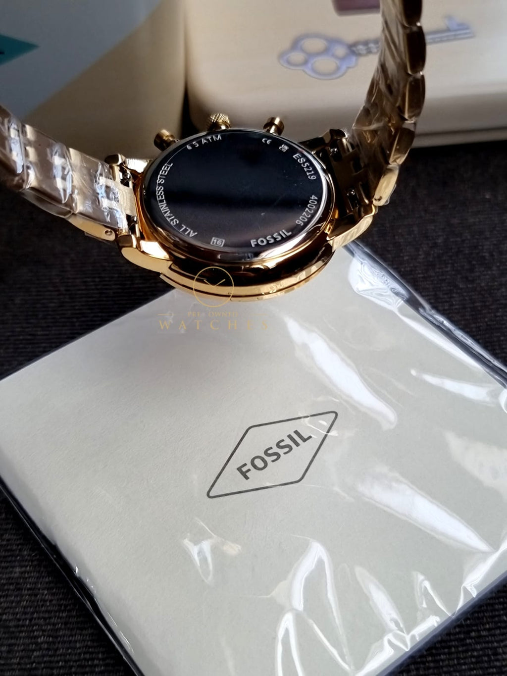 Fossil Stainless Steel Neutra Analog Gold Dial Women's Watch-Es5219