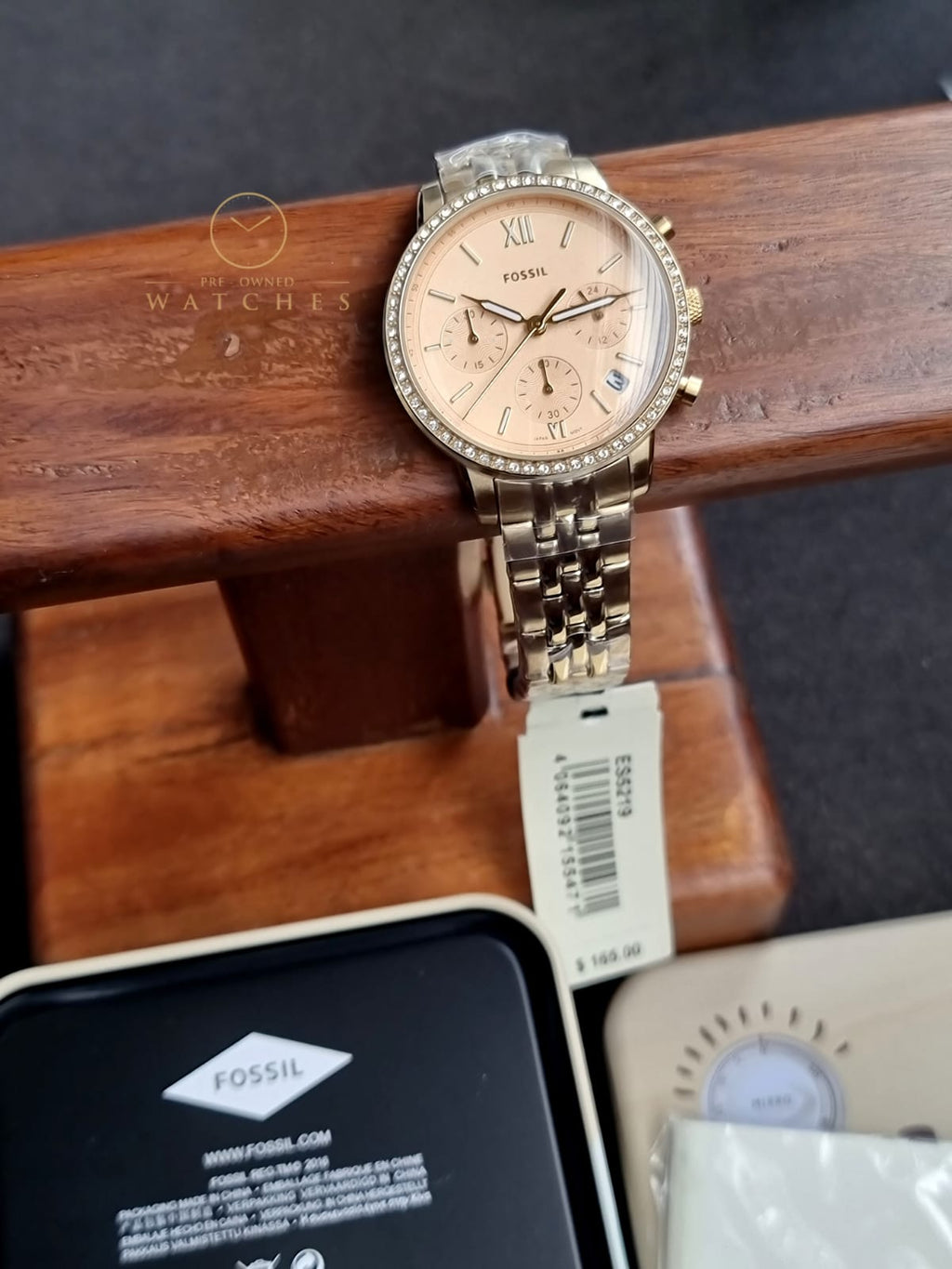 Fossil Stainless Steel Neutra Analog Gold Dial Women's Watch-Es5219