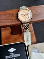 Fossil Stainless Steel Neutra Analog Gold Dial Women's Watch-Es5219