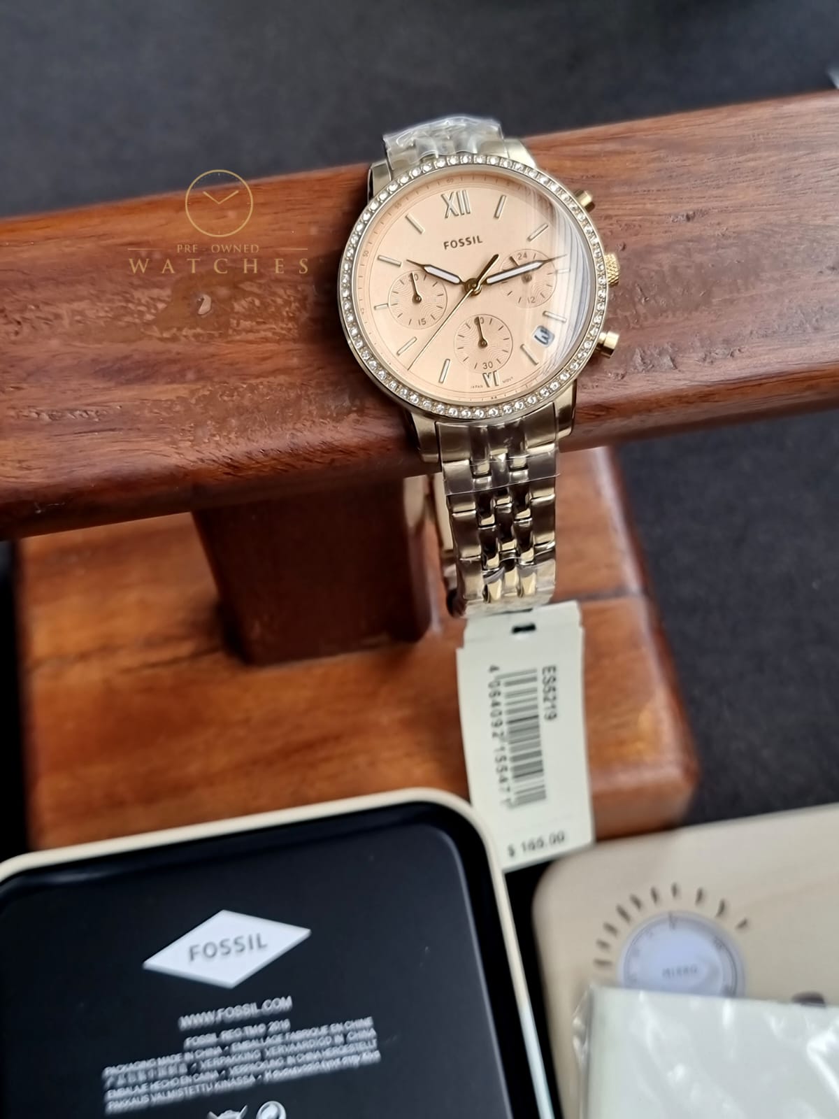 Fossil Stainless Steel Neutra Analog Gold Dial Women's Watch-Es5219