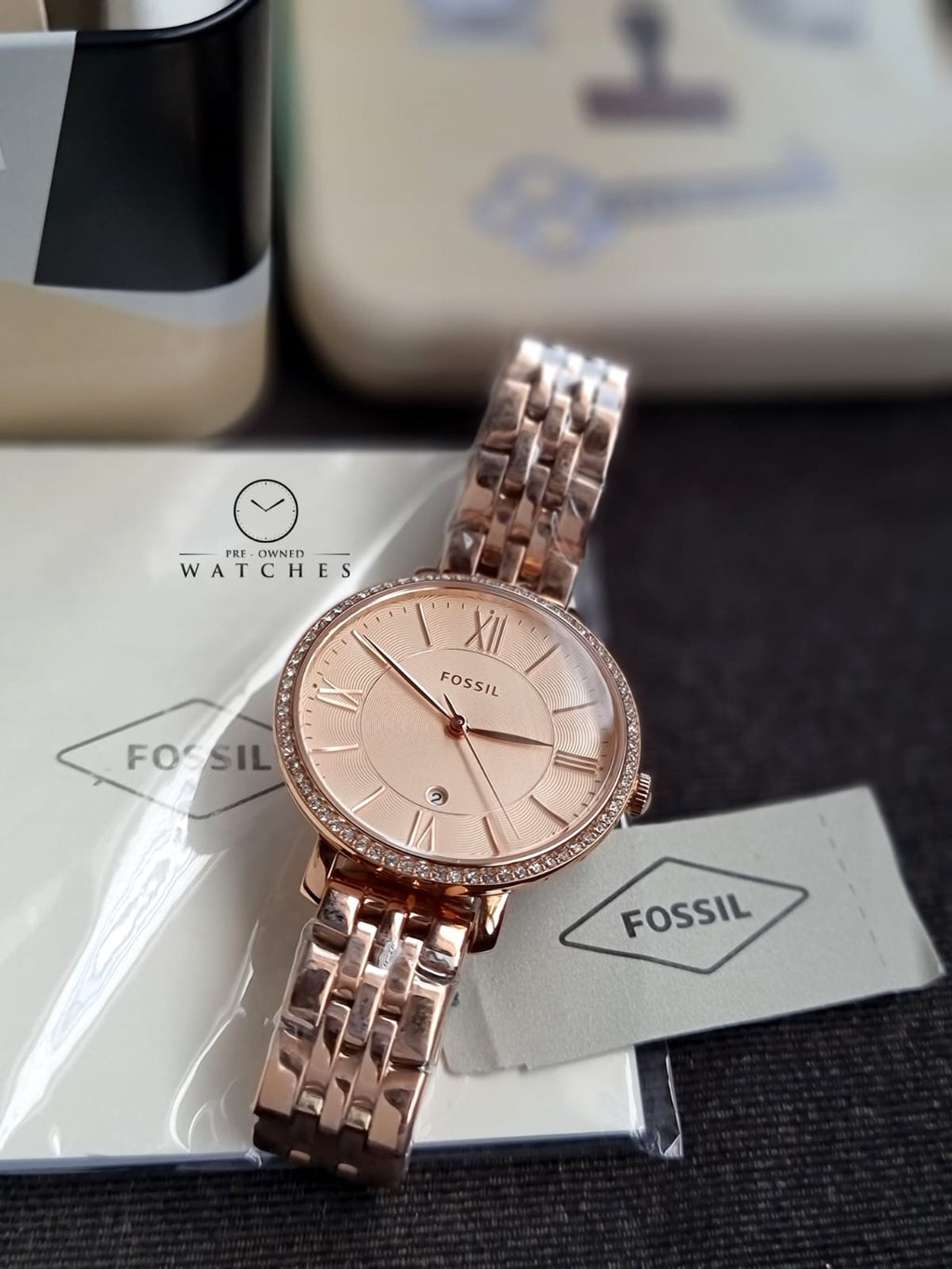FOSSIL ES3632 Jacqueline Quartz Analog Rose Gold Stainless Steel Women's Watch
