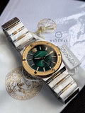 Versace Men’s Quartz Swiss Made Two-tone Stainless Steel Green Dial 41mm Watch VEVI00420