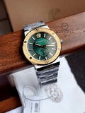Versace Men’s Quartz Swiss Made Two-tone Stainless Steel Green Dial 41mm Watch VEVI00420