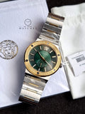 Versace Men’s Quartz Swiss Made Two-tone Stainless Steel Green Dial 41mm Watch VEVI00420