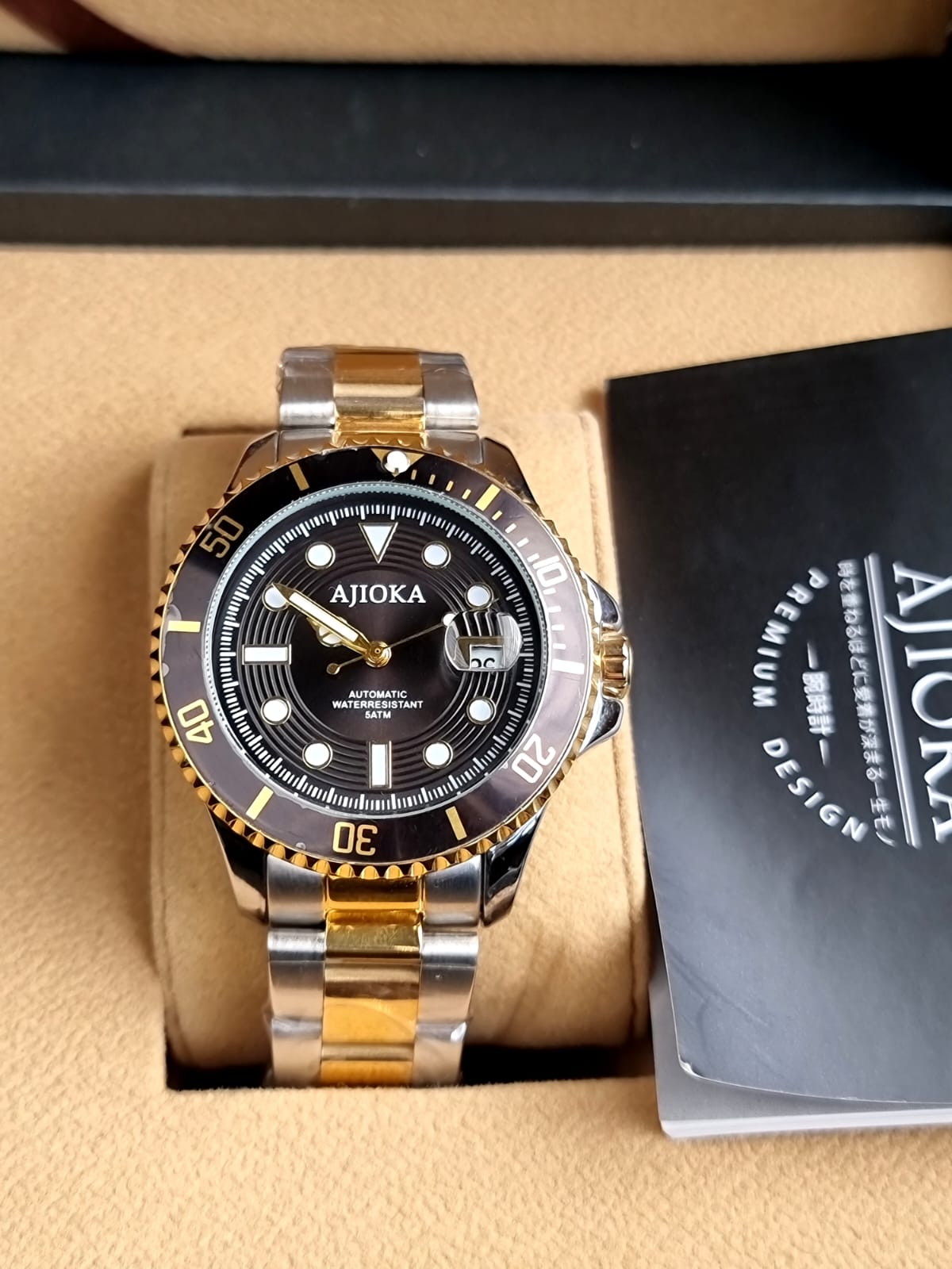 Ajioka Gents Watch Two tone 43mm Dial Size Automatic