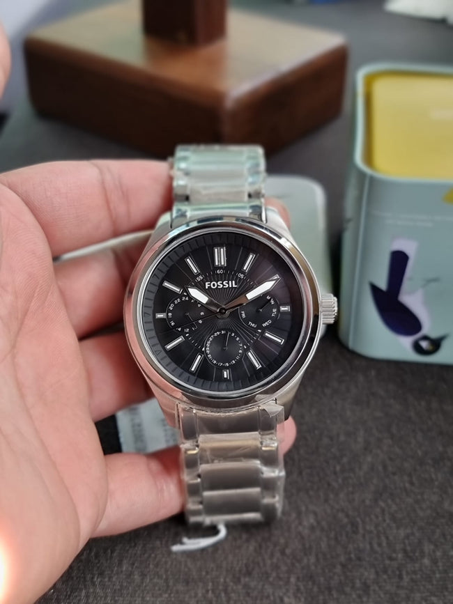 Fossil Men’s Analog Stainless Steel Black Dial Watch BQ1505 Main Image