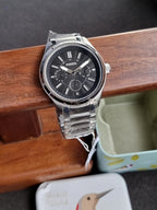 Fossil Men’s Analog Stainless Steel Black Dial Watch BQ1505