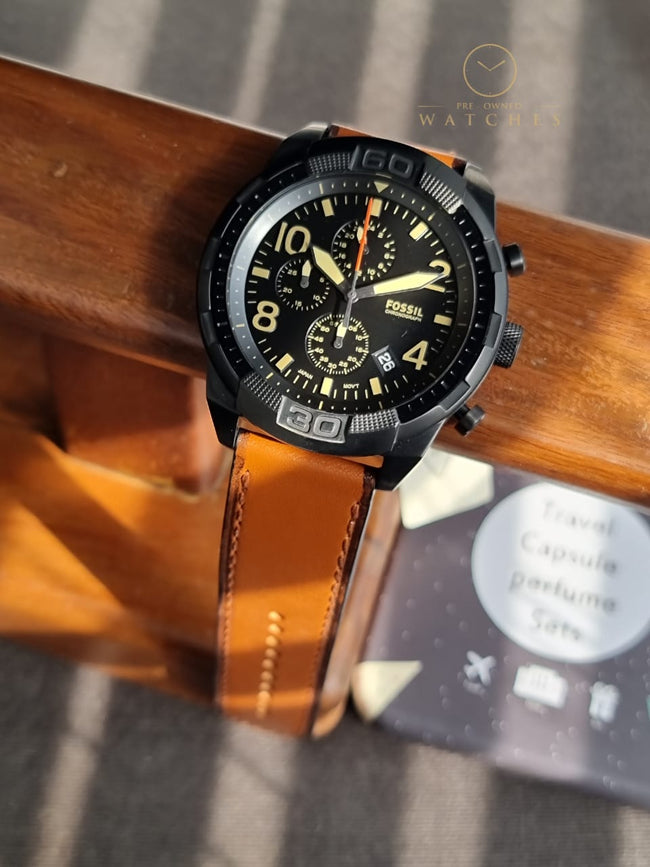 FOSSIL Bronson Chronograph Quartz Black Dial Men's Watch FS5714 Main Image