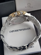 Emporio Armani Men’s Quartz Two-tone Stainless Steel Beige Dial 43mm Watch AR11606