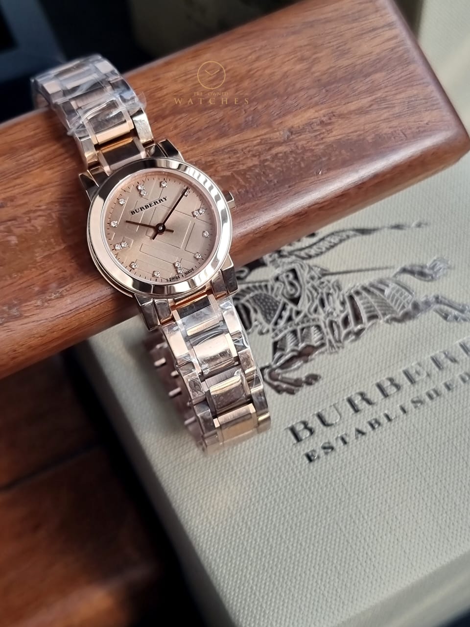 Burberry BU9215 Heritage Rose Gold Swiss Made Womens Watch