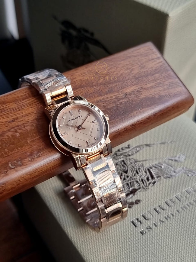 Burberry BU9215 Heritage Rose Gold Swiss Made Womens Watch Main Image