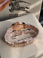 Burberry BU9215 Heritage Rose Gold Swiss Made Womens Watch