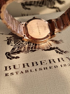 Burberry BU9215 Heritage Rose Gold Swiss Made Womens Watch