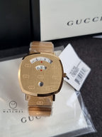 Gucci Unisex Swiss Made Quartz Stainless Steel Gold 38mm Watch YA157409