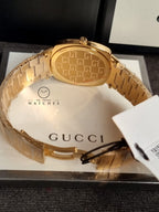 Gucci Unisex Swiss Made Quartz Stainless Steel Gold 38mm Watch YA157409