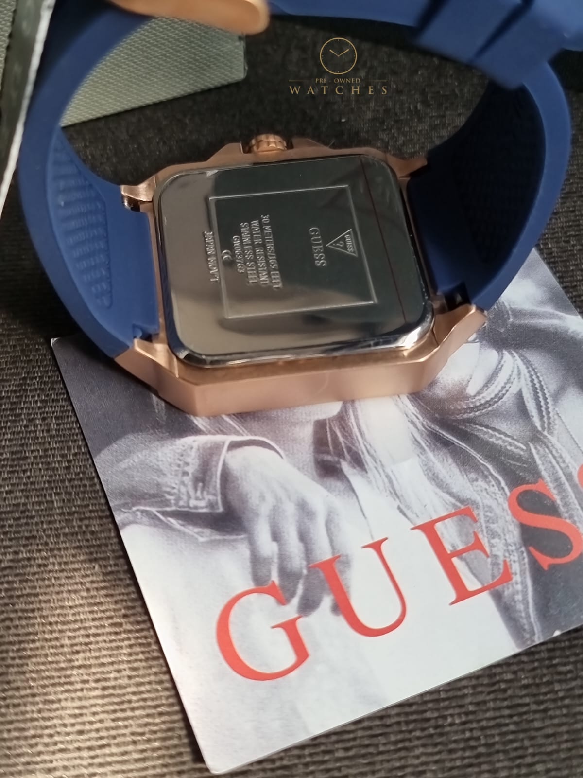 Guess Men’s Quartz Blue Silicone Strap Blue Dial 42mm Watch GW0637G3