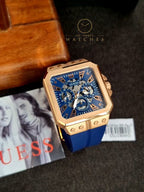 Guess Men’s Quartz Blue Silicone Strap Blue Dial 42mm Watch GW0637G3