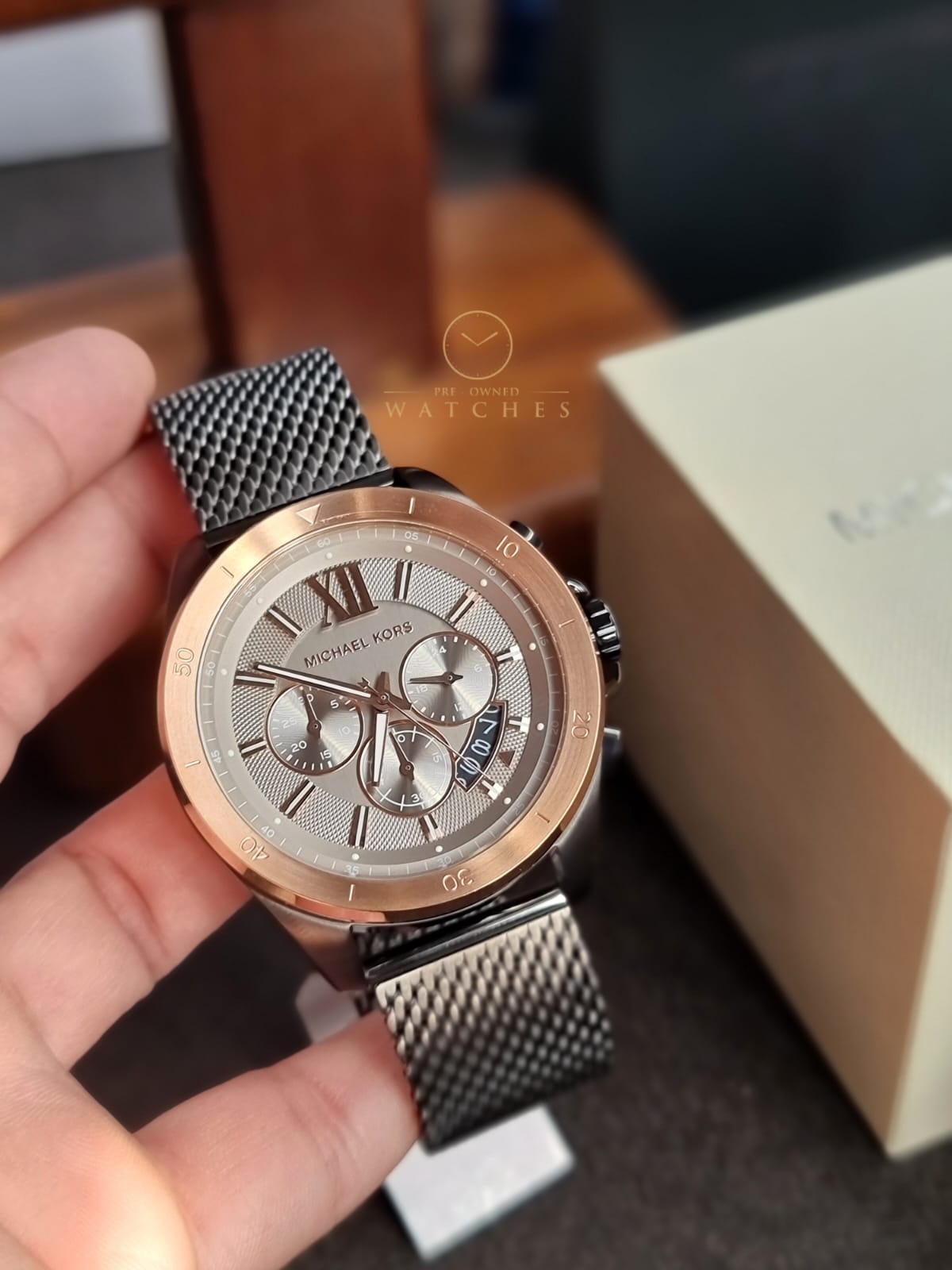 Michael Kors Men's Brecken Quartz Watch with Stainless Steel Strap MK8868