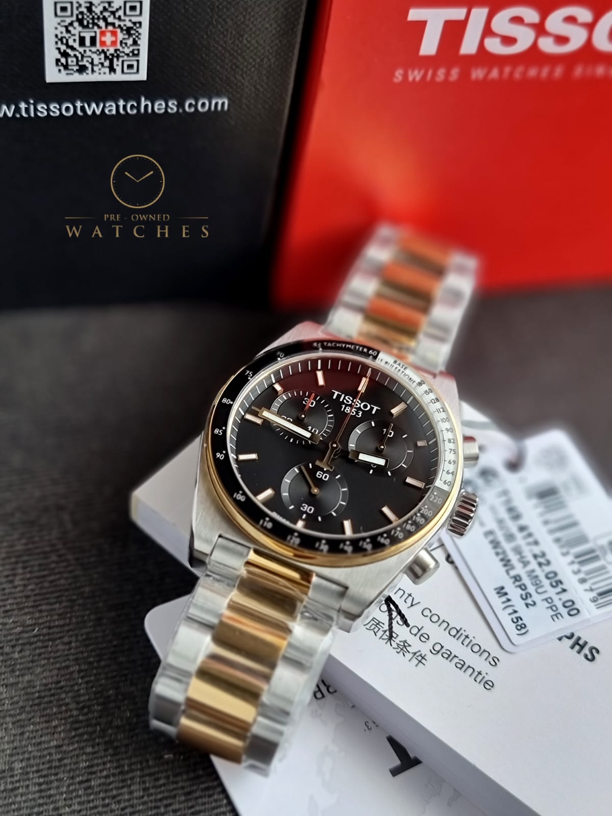 TISSOT  T-Sport Chronograph Quartz Black Dial Men's Watch Item No. T149.417.22.051.00