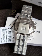Tissot PRC 200 Silver Stainless Steel Black Dial Chronograph Quartz Watch for Gents - T114.417.11.057.00