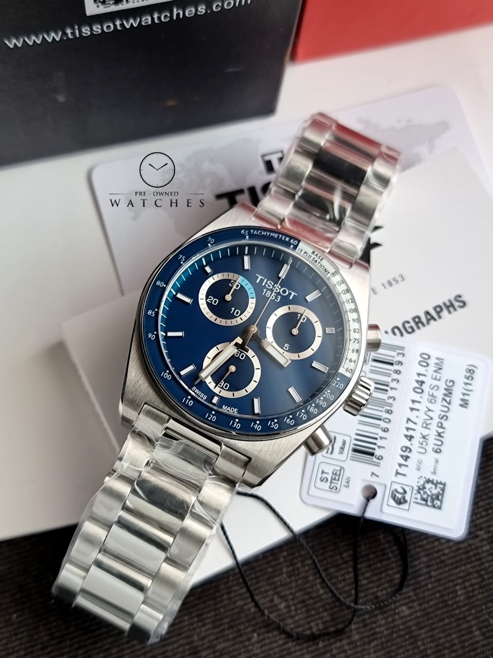 TISSOT  PR516 Chronograph Quartz Blue Dial Men's Watch Item No. T149.417.11.041.00