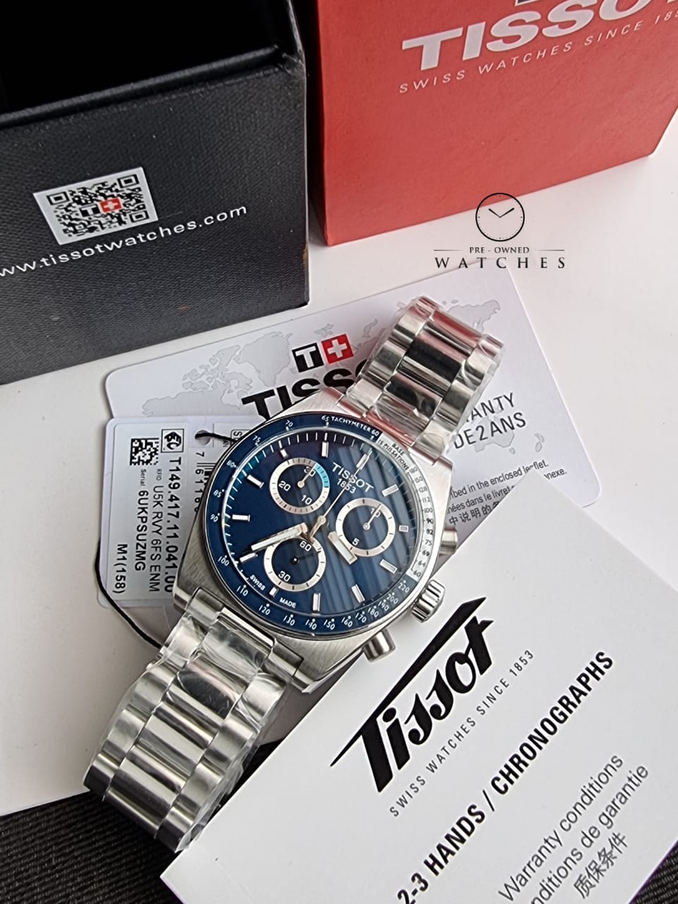 TISSOT  PR516 Chronograph Quartz Blue Dial Men's Watch Item No. T149.417.11.041.00