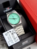 TISSOT PRX Women’s Quartz Swiss Made Silver Stainless Steel Light Green Dial 35mm Watch T137.210.11.091.00