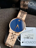Movado Men’s Swiss Made Quartz Stainless Steel Blue Dial 40mm Watch 0607353