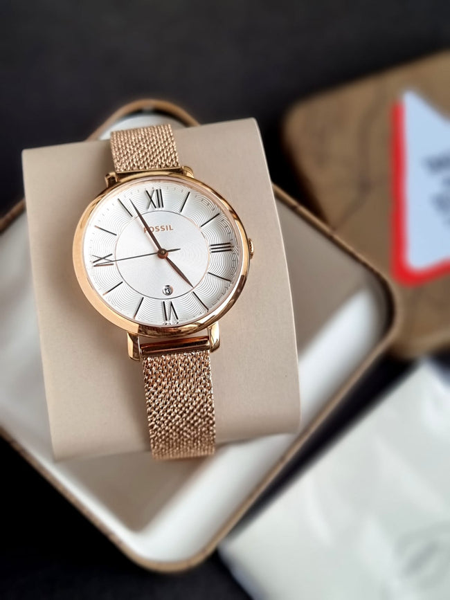 FOSSIL Jacqueline Quartz Silver Dial Ladies Watch ES4352 Main Image