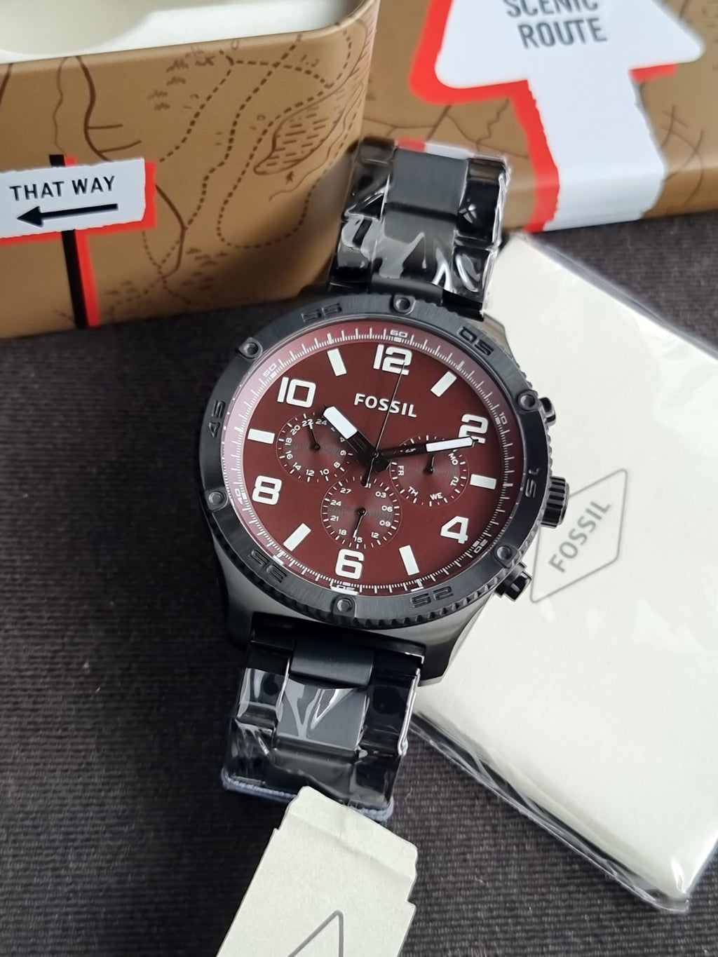 Fossil Men's Brox Multifunction, Black Stainless Steel Watch - BQ2803