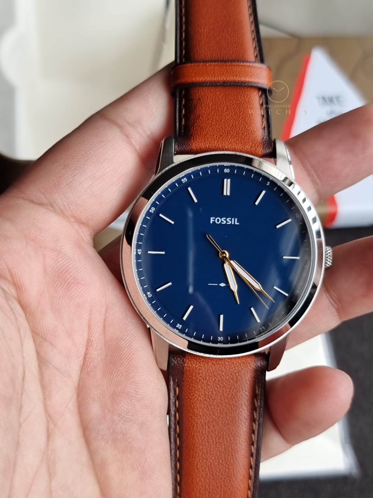 Fossil Men's Minimalist Stainless Steel Slim Casual Watch (Model