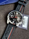 Tommy Hilfiger Men’s Quartz Silicone Strap Black Dial 46mm Watch 1791473